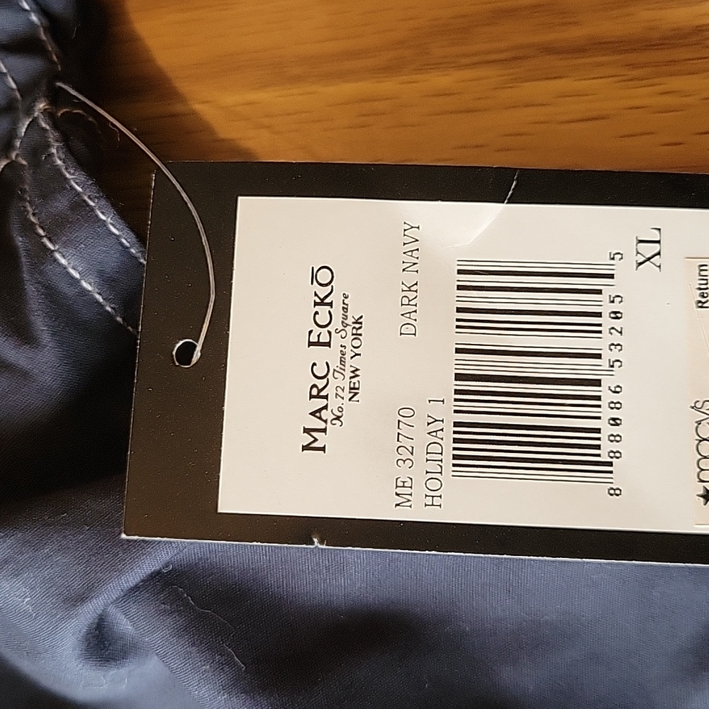 NEW MARC Ecko buttons down long sleeves shirt size XL Color dark  navy - Picture 11 of 16